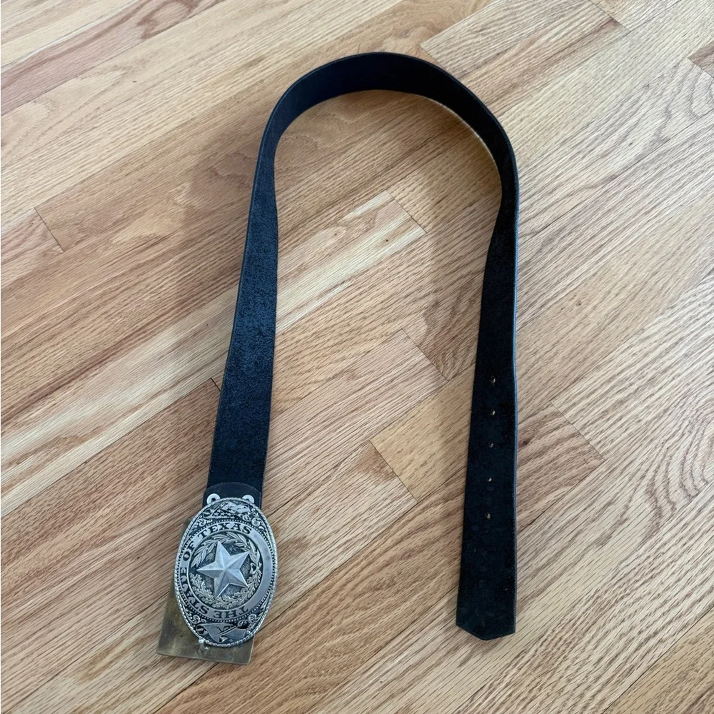 VSA VIRGINS, SAINTS & ANGELS MILAGROSA BELT BUCKLE and State of Texas Seal belt